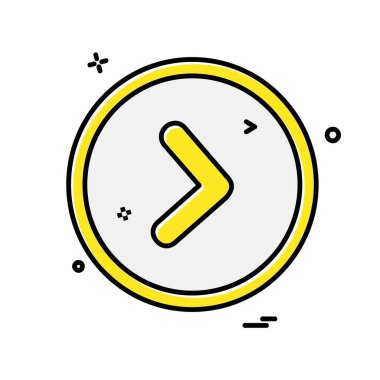 Sağ ok simge tasarlamak vektör