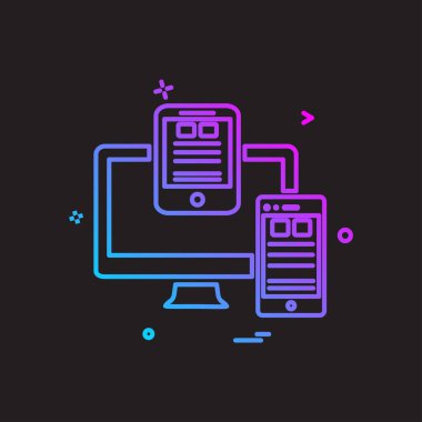 Bilgisayar simgesi tasarım vektörü