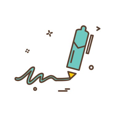 Kalem simgesi tasarım vektörü