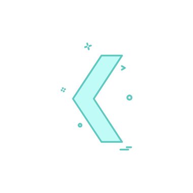 Sol ok simgesi tasarım vektörü