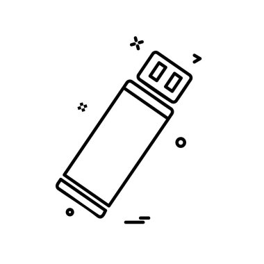 USB aygıt simgesi tasarım, renkli vektör çizim