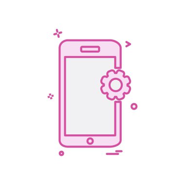 Mobil simge tasarım vektörü