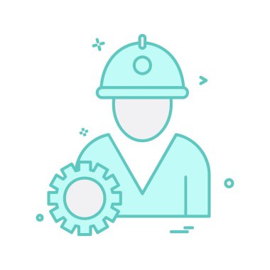 İş simgesi tasarım, renkli vektör çizim