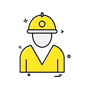 Çalışma araçlar simgesi tasarım, renkli vektör çizim 