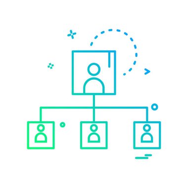 Ağ simgesi tasarım vektörü