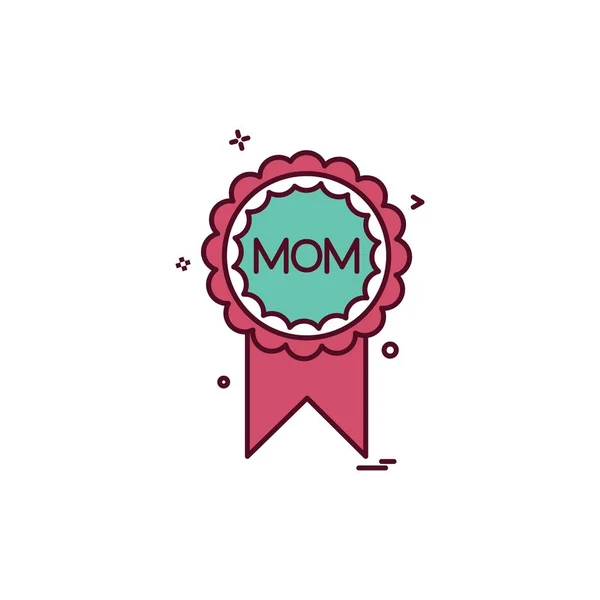 Mom Badge Icon Design Vektor — Stockvektor