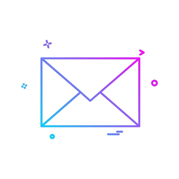 Mail Umschlag Icon Vektor Design — Stockvektor