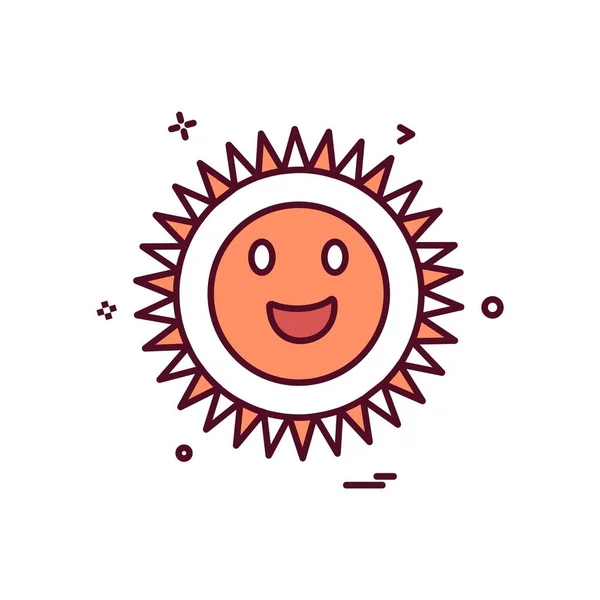 Sonne Icon Design Bunte Vektorillustration — Stockvektor