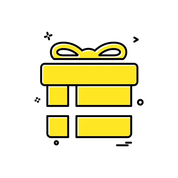 Illustrazione Vettoriale Progettazione Icona Giftbox — Vettoriale Stock