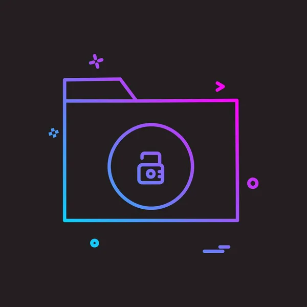 Ordner Icon Design Vektor Illustration — Stockvektor