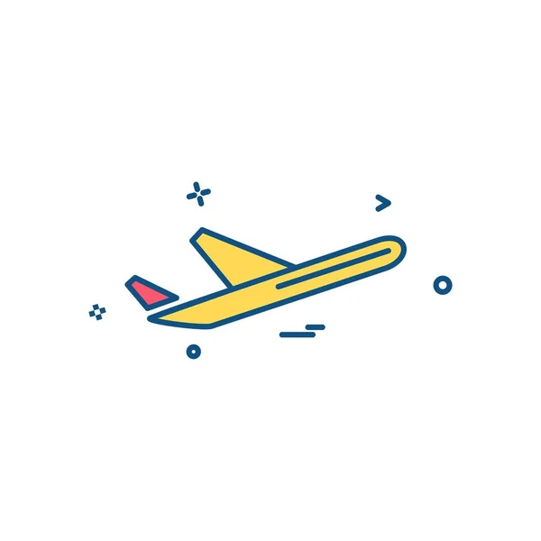 Aeroplane Icon Design Vector — Stock Vector