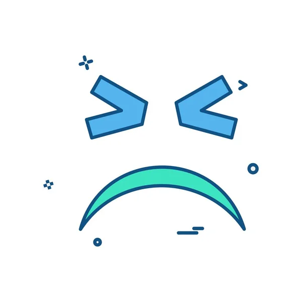 Vetor Design Ícones Emoji Triste — Vetor de Stock