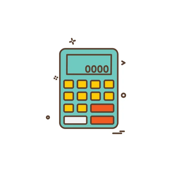 Calculadora Icono Diseño Vector — Vector de stock