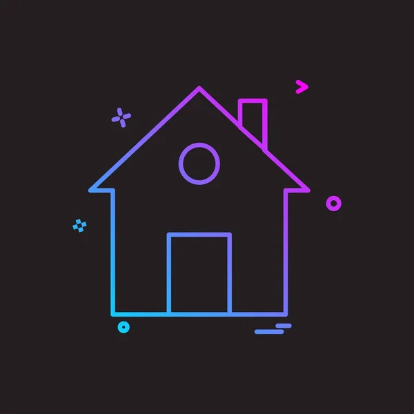 Домашній Будинок Плоский Значок Векторний Дизайн — стоковий вектор