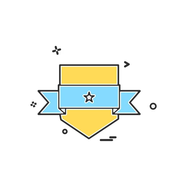 Vetor Design Ícone Emblema —  Vetores de Stock