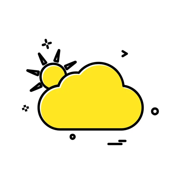 Diseño Iconos Nube Ilustración Vectores Coloridos — Vector de stock