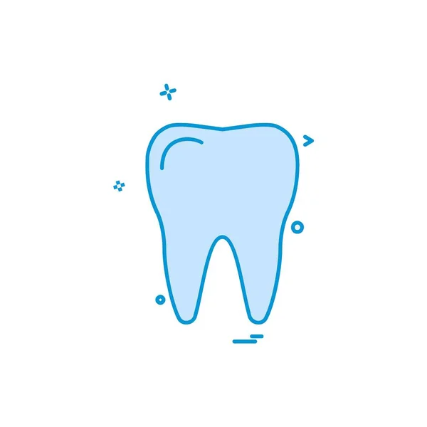 Ilustração Vetor Ícone Dente Humano — Vetor de Stock