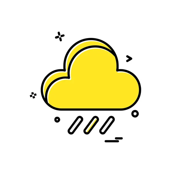 Wolke Icon Design Bunte Vektorillustration — Stockvektor