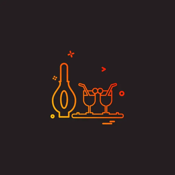 Drink Icon Design Bunte Vektorillustration — Stockvektor