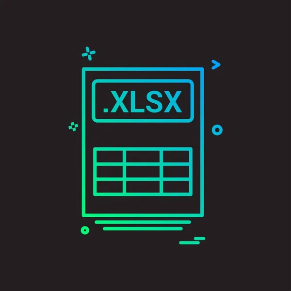 文件文件 Xlsx 图标矢量设计 — 图库矢量图片