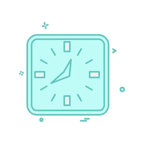 Clock Icon Design Vector — Stock Vector