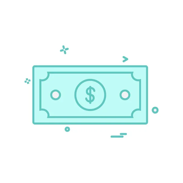 Dollar Icon Design Illustration Vectorielle Colorée — Image vectorielle