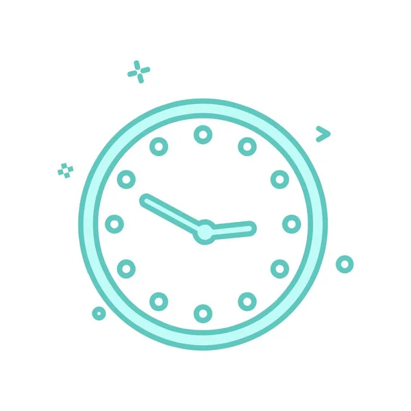 Clock Flat Icon Vector Illustration — Stock Vector