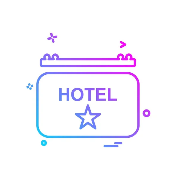 Hotel Icon Design Vector — Stock Vector