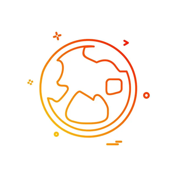 Globus Symbol Design Vektor Illustration — Stockvektor