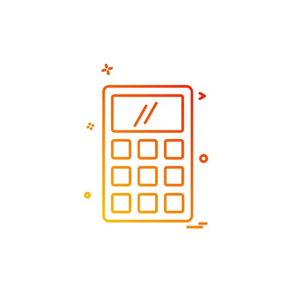 Calculator Icon Design Vector — Stock Vector