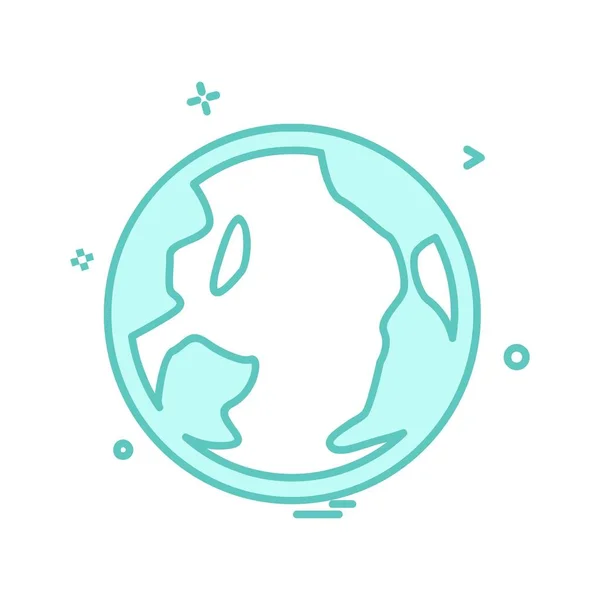 Illustrazione Vettoriale Progettazione Icona Globe — Vettoriale Stock