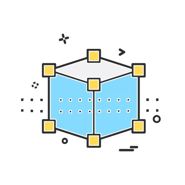 Vettore Progettazione Icona Cubo — Vettoriale Stock