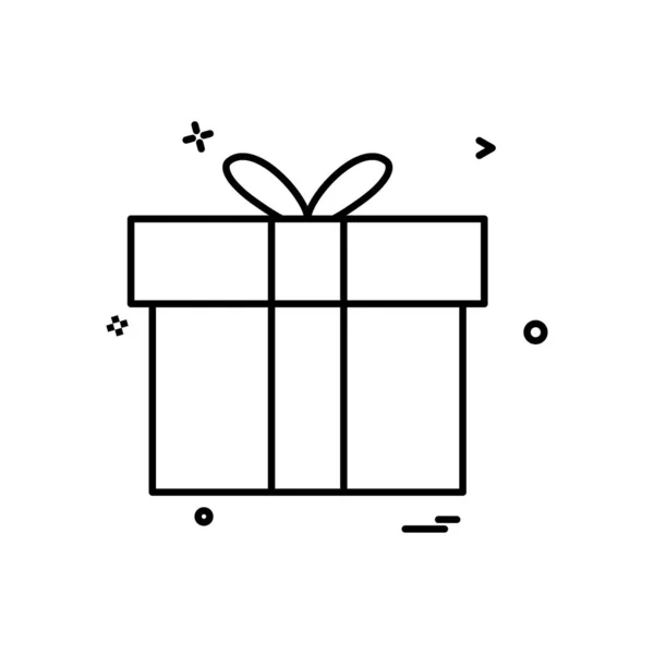 Geschenk Box Pictogram Vector Design — Stockvector