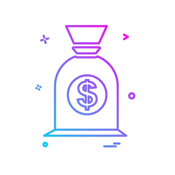 Dólar Icono Diseño Vector Ilustración — Vector de stock