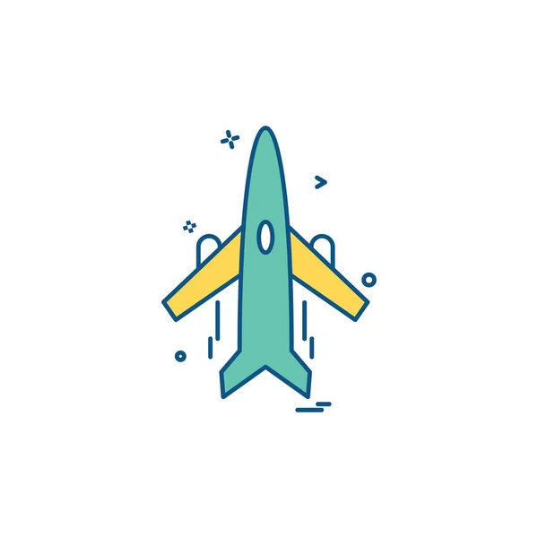 Vetor Design Ícone Avião — Vetor de Stock