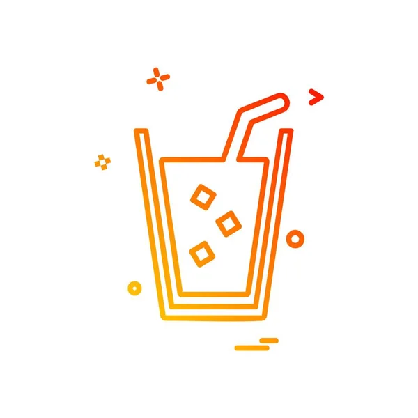 Drink Icon Design Bunte Vektorillustration — Stockvektor