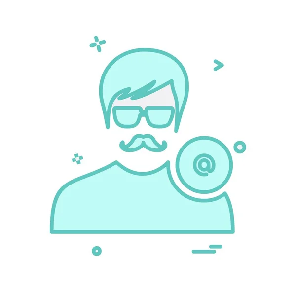 Avatar Vector Diseño Icono Masculino — Archivo Imágenes Vectoriales