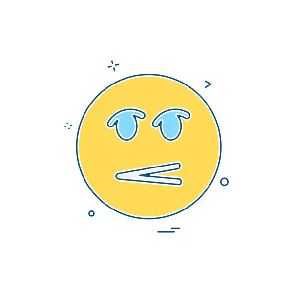 Emoji Εικονίδιο Σχεδιασμός Εικονογράφηση Διάνυσμα — Διανυσματικό Αρχείο