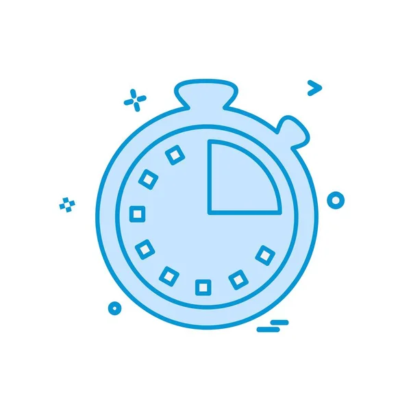 Uhr Flache Icon Vektor Illustration — Stockvektor