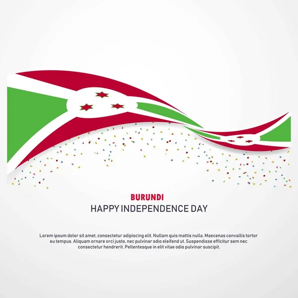 Burundi Mutlu Bağımsızlık Günü Arka Plan — Stok Vektör