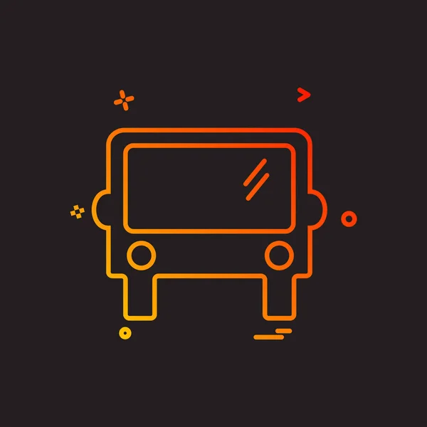 Bus Icon Design Bunte Vektorillustration — Stockvektor