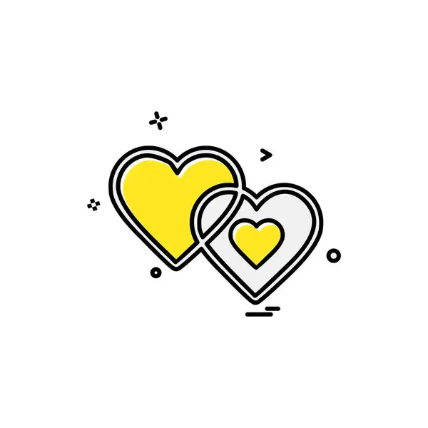 Diseño Iconos Corazón Ilustración Vectorial Para San Valentín — Archivo Imágenes Vectoriales