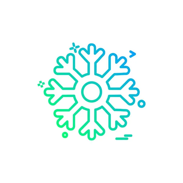 Copos Nieve Icono Diseño Vector Ilustración — Vector de stock