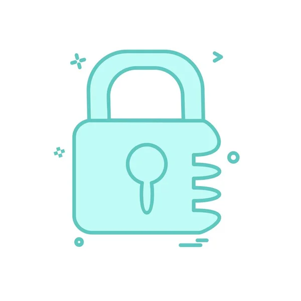 Lock Icon Design Vektorillustration — Stockvektor