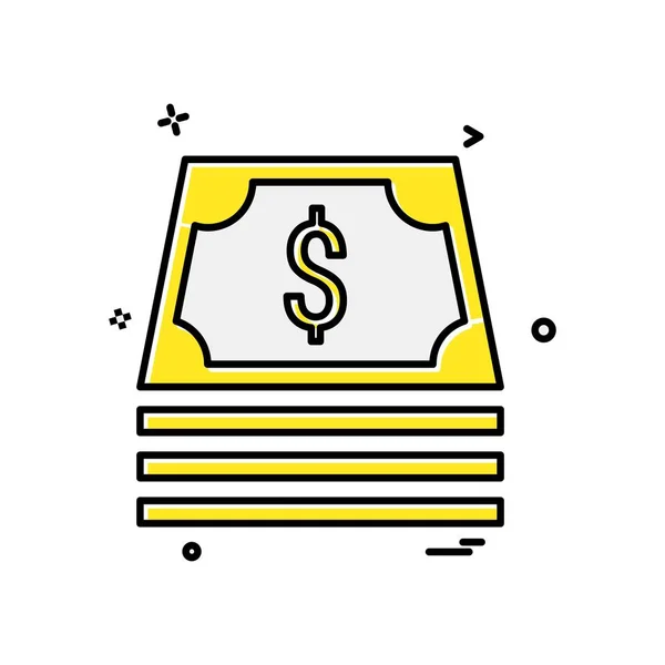 Dollar Icon Design Vector Illustration — Stock Vector