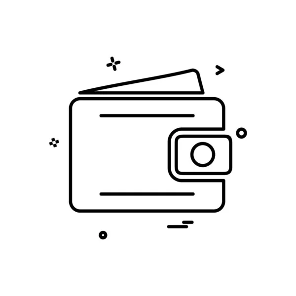 Wallet Icon Design Vector Illustration — Stock Vector