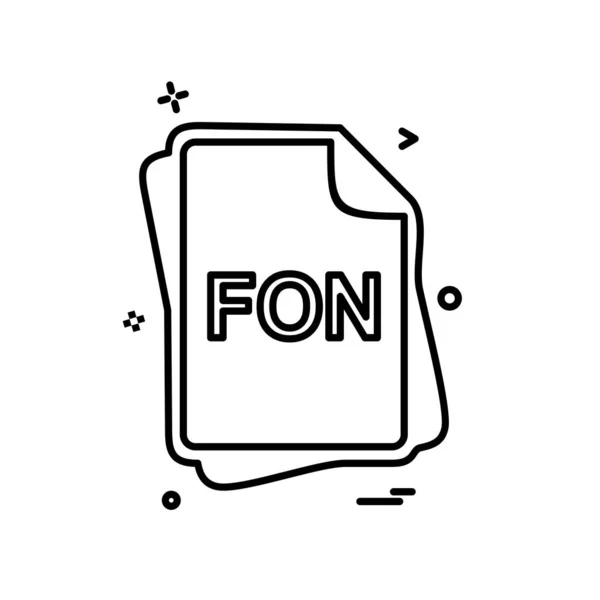 Fon ファイルの種類アイコン デザインのベクトル — ストックベクタ