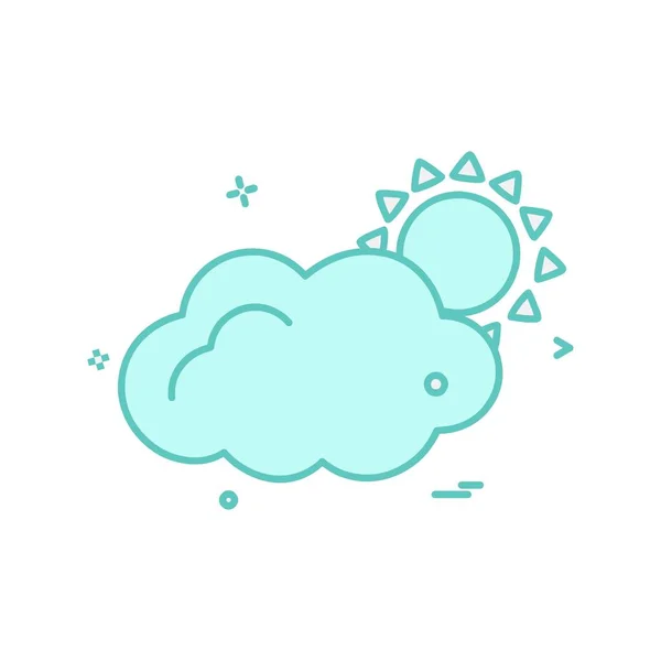 Cloud Icon Design Vector — Stock Vector