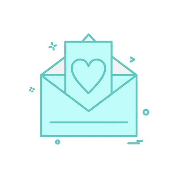 Amor Icono Diseño Vector — Vector de stock