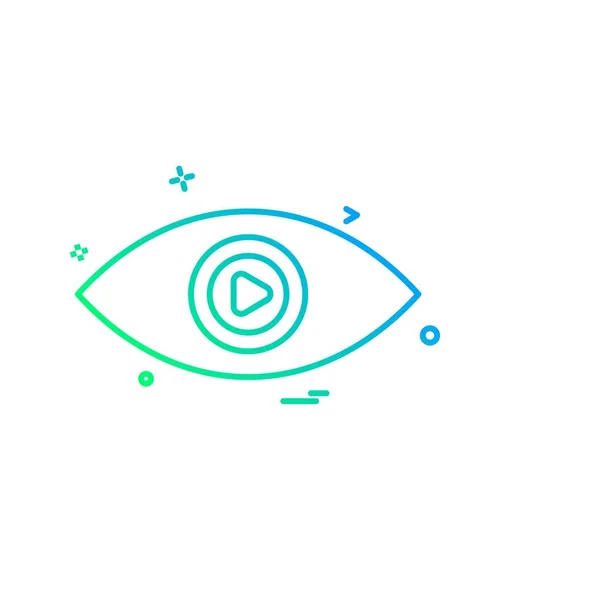 Auge Symbol Design Vektor — Stockvektor